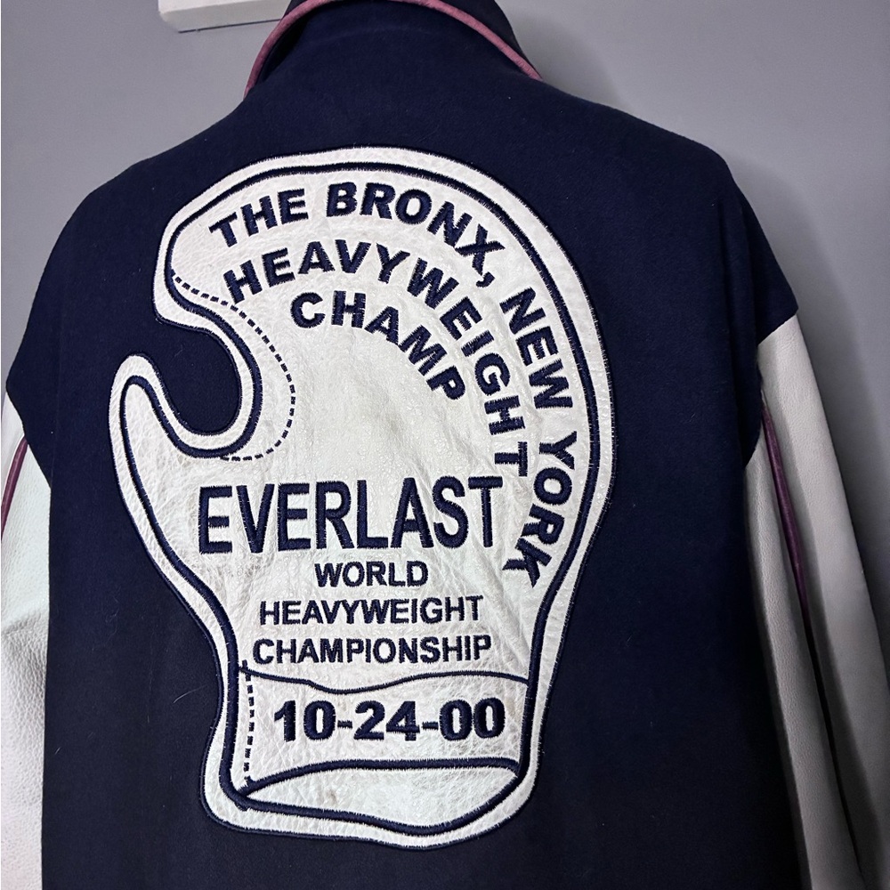 *RARE* Everlast Vintage 2000 Bronx, NY Heavyweight Champ Wool & Leather Jacket